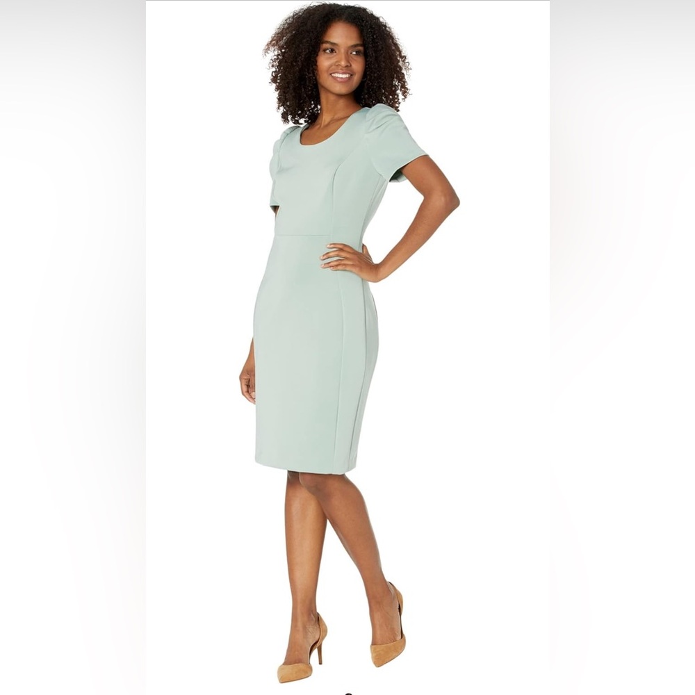 Calvin Klein bodycon dress in mint green. Office dress business professional